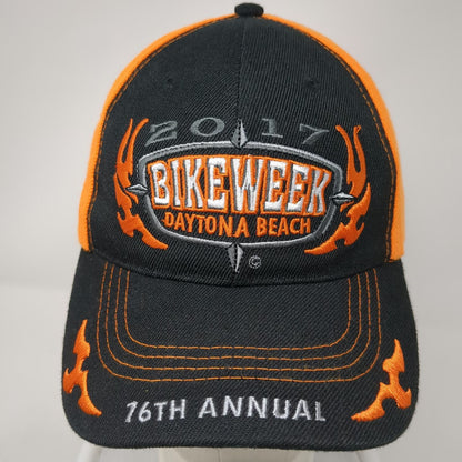 Capsmith Baseball Cap Black Orange One Size 2017 Daytona Beach Bike Week Hat