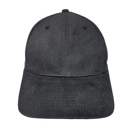 Unbranded Snapback Hat Black OSFA Solid Adjustable Blank Vent Holes