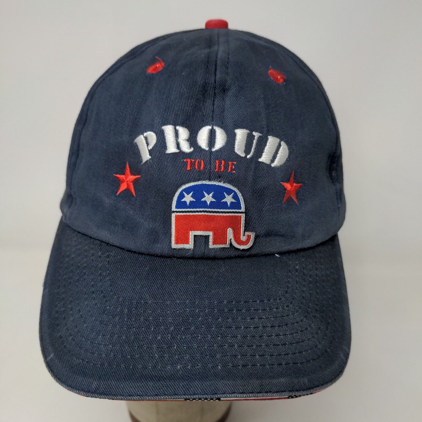 Unbranded Men's Snapback Hat Blue Adjustable Embroidered Republican Political