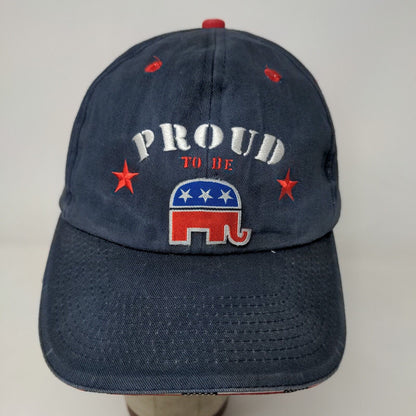 Unbranded Men's Snapback Hat Blue Adjustable Embroidered Republican Political