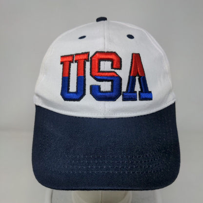 USA Slideback Hat Multicolor One Size Adjustable Embroidered Patriotic 6 Panel