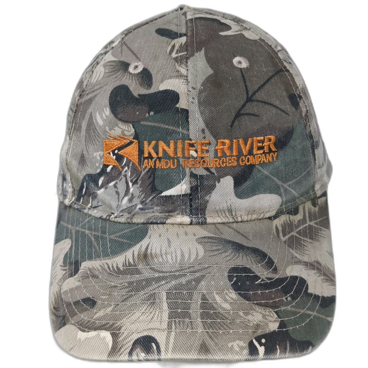 Otto Baseball Cap Green One Size Knife River Camo Embroidered Strapback Hat
