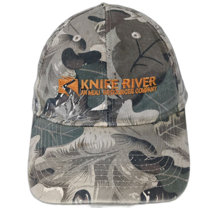 Otto Baseball Cap Green One Size Knife River Camo Embroidered Strapback Hat