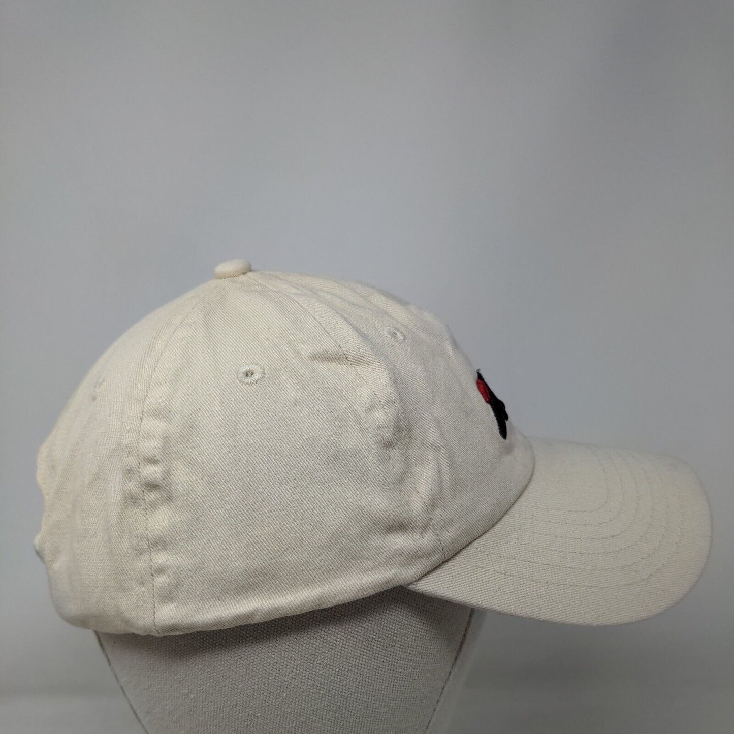 FILA Slideback Hat Tan One Size Adjustable Embroidered Logo Vented Holes