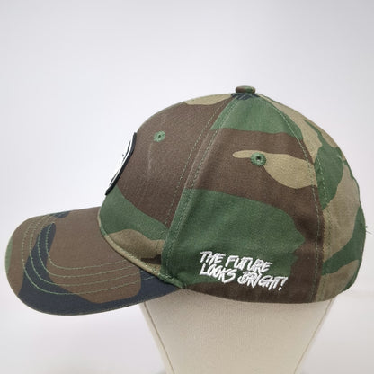 Valuetainment Snapback Hat Green Camo One Size Lion The Future Looks Bright