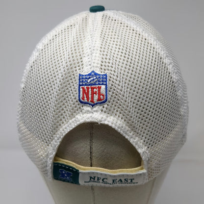 Philadelphia Eagles NFL Reebok Green White One Size Strapback Mesh Back Hat Brim