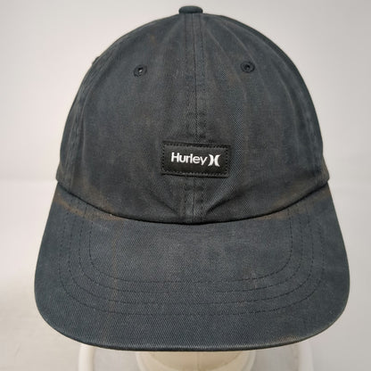 Hurley Baseball Cap Black One Size Adjustable Slideback Cotton Patch Logo Hat