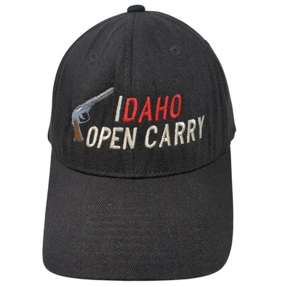 Idaho Open Carry Fitted Hat Black L/XL Flexfit Embroidered 6 Panel Yupoong