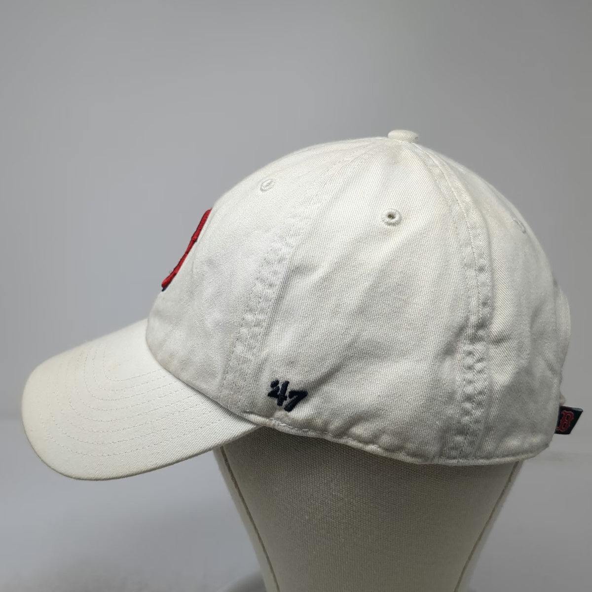 '47 MLB Boston Red Sox Baseball Cap White One Size Slideback Embroidered Hat