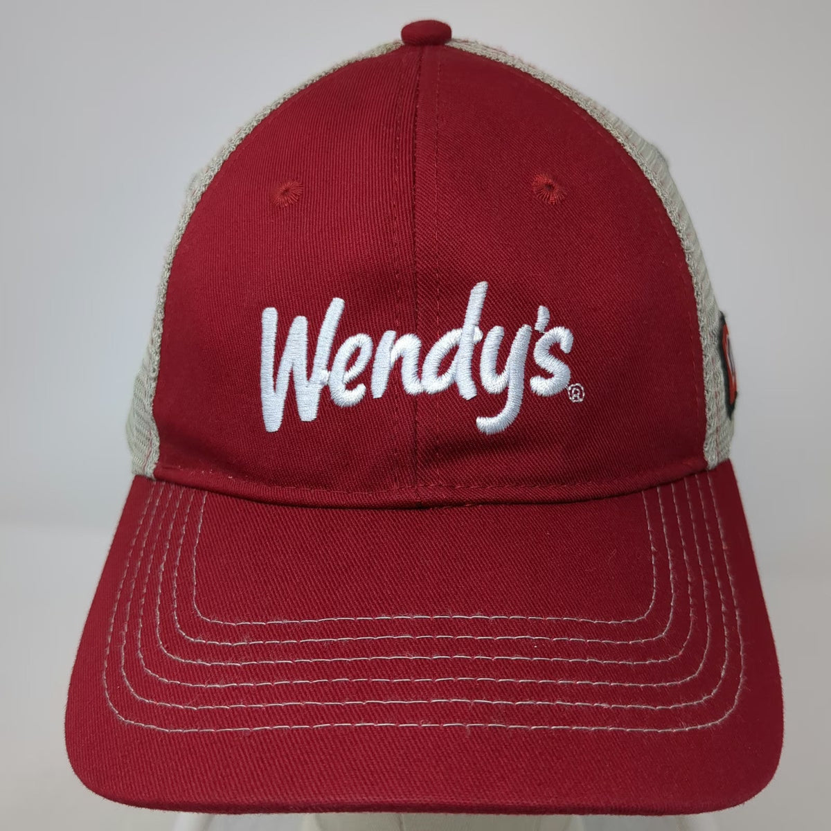 Wendy's Logo Trucker Hat Red One Size Dave Thomas Foundation Adoption Snapback