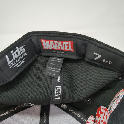 Marvel Spider-Man Black 7 3/8 Snapback Hat Side Patch Enamel Pin Fitted Lids