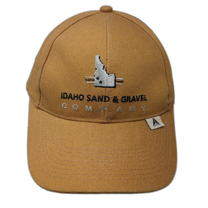 Brown One Size Baseball Cap Idaho Sand & Gravel Company Camo Underbrim Work Hat