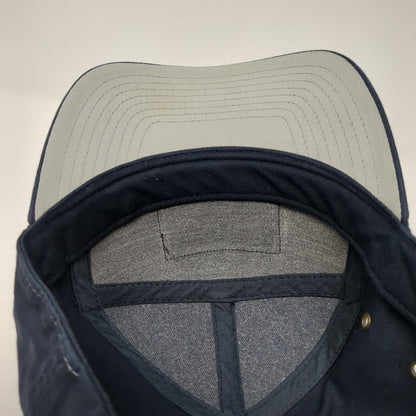 Ecliptic Brewing Slideback Hat Blue One Size Leather Strap Richardson
