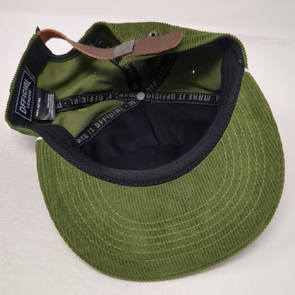 Official League 5 Panel Green OS Corduroy Rope Wickles Pickles Slideback hat