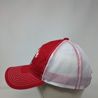 Woodie's Wash Shack Snapback Mesh Back Trucker Hat Red Adult Colorblock