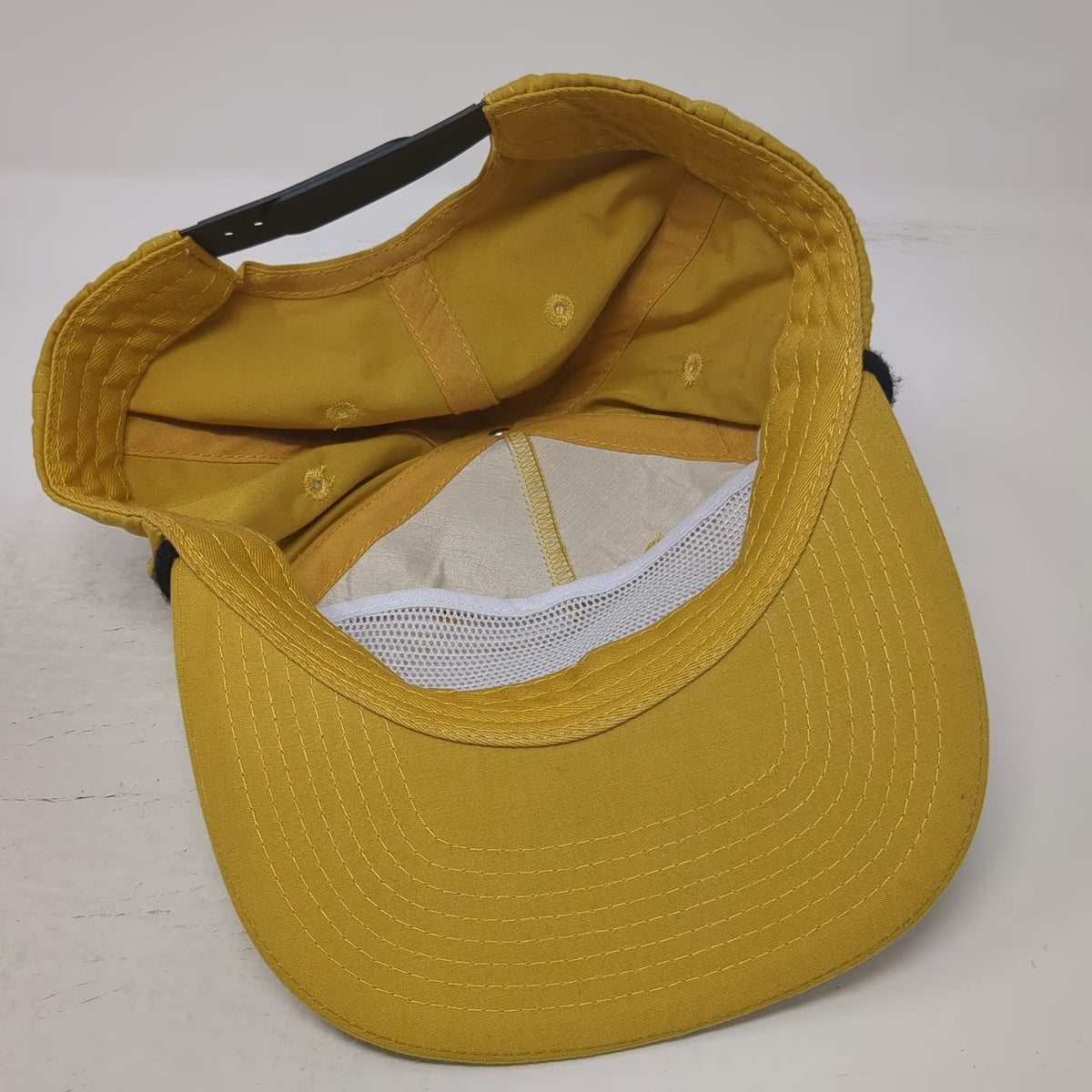 5 Panel Yellow Hat One Size Terry Blacks Barbecue Austin Texas Rope Patch