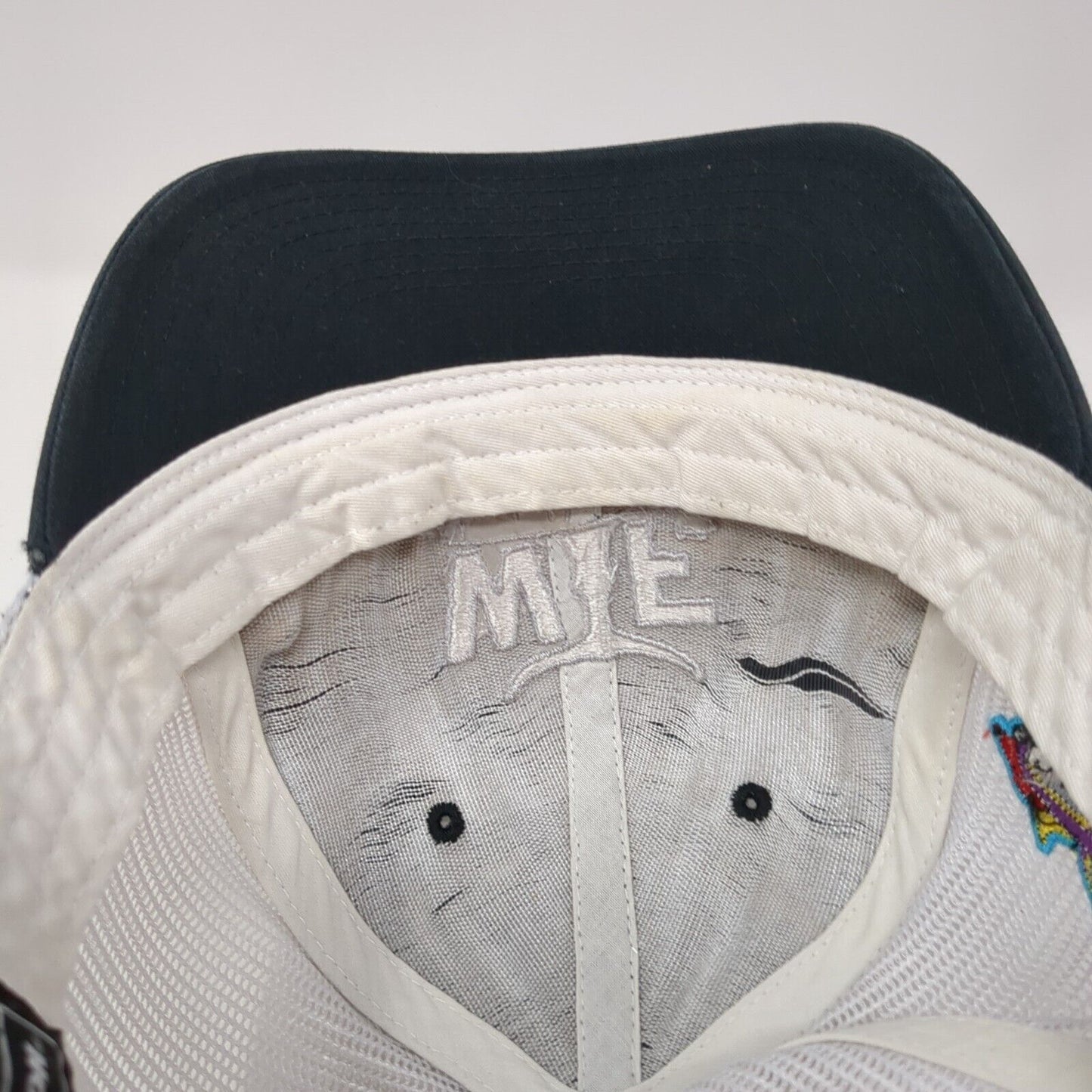 WTF What The Fin? Snapback Trucker Hat Blue OS Adjustable Mesh Back Richardson