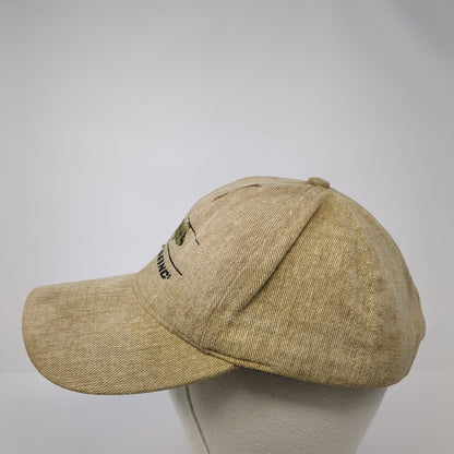 Boeing Snapback Hat Tan One Size Adjustable Embroidered Solid 6 Panel
