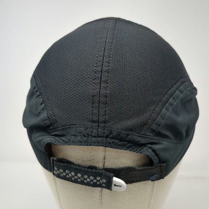 Nike Baseball Cap Black One Size Dri-Fit Mesh Adjustable Strapback Running Hat