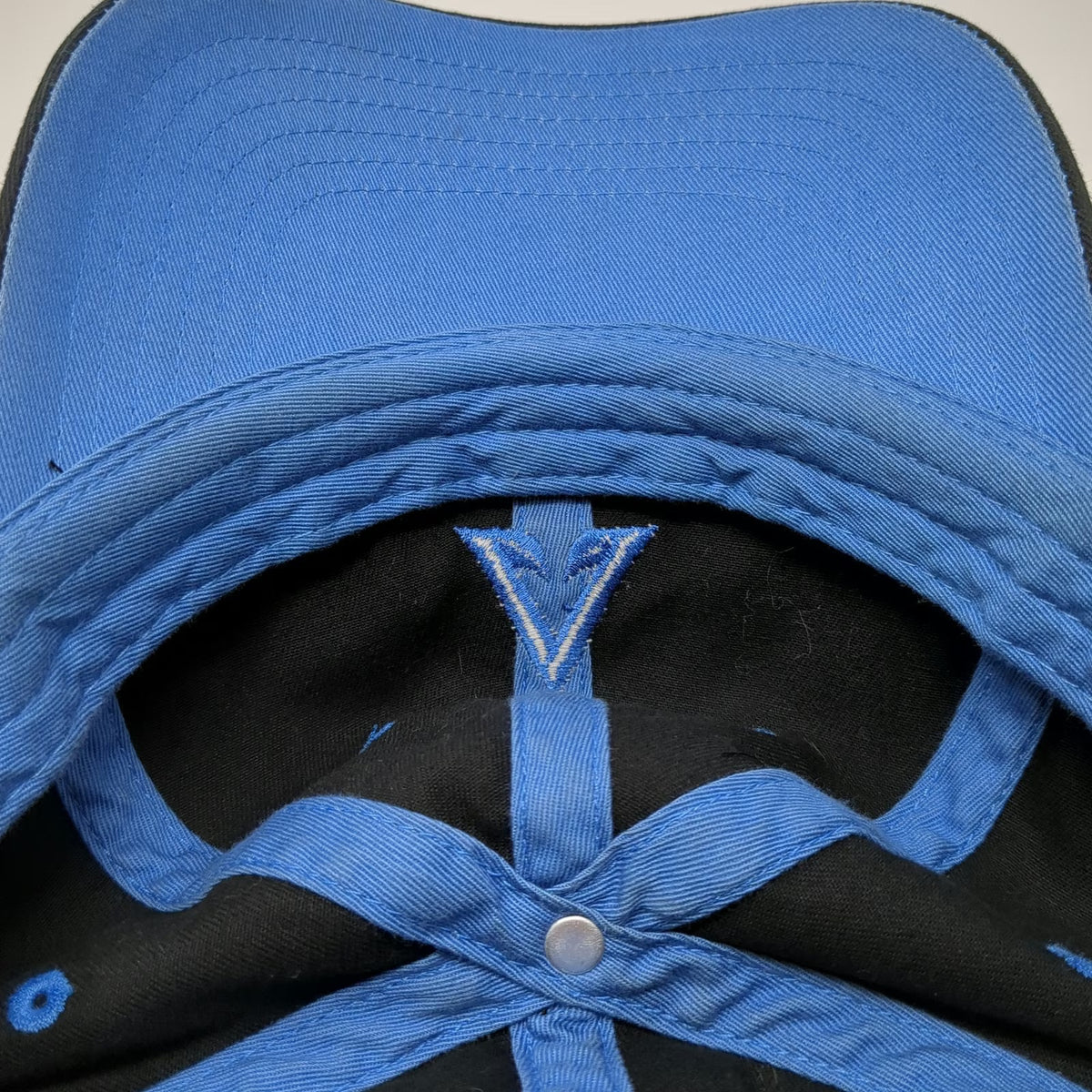 K-Products Baseball Cap Black One Size Weyerhaeuser Contrast Stitching Blue Hat
