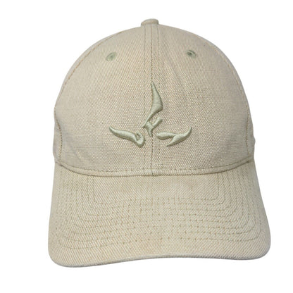 Unbranded Strapback Hat Tan One Size Solid Embroidered Adjustable