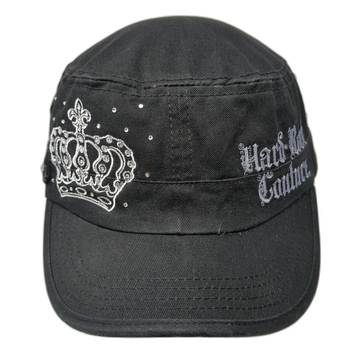 Hard Rock Couture Army Cap Black One Size Strapback Crown Studs San Diego Hat