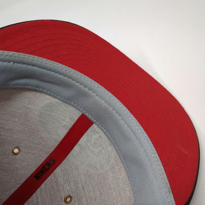 San Francisco 49ers NFL New Era Hat Red Black 7 Flat Brim Side Stripes Fitted