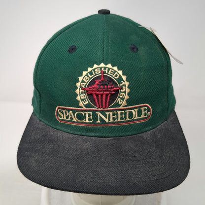 Ahead Space Needle Seattle Established 1962 Hat Green Black Snapback One Size