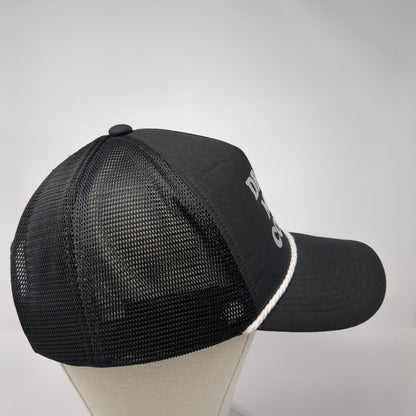 Drink More Coffee Snapback Rope Trucker Hat Black One Size Adjustable