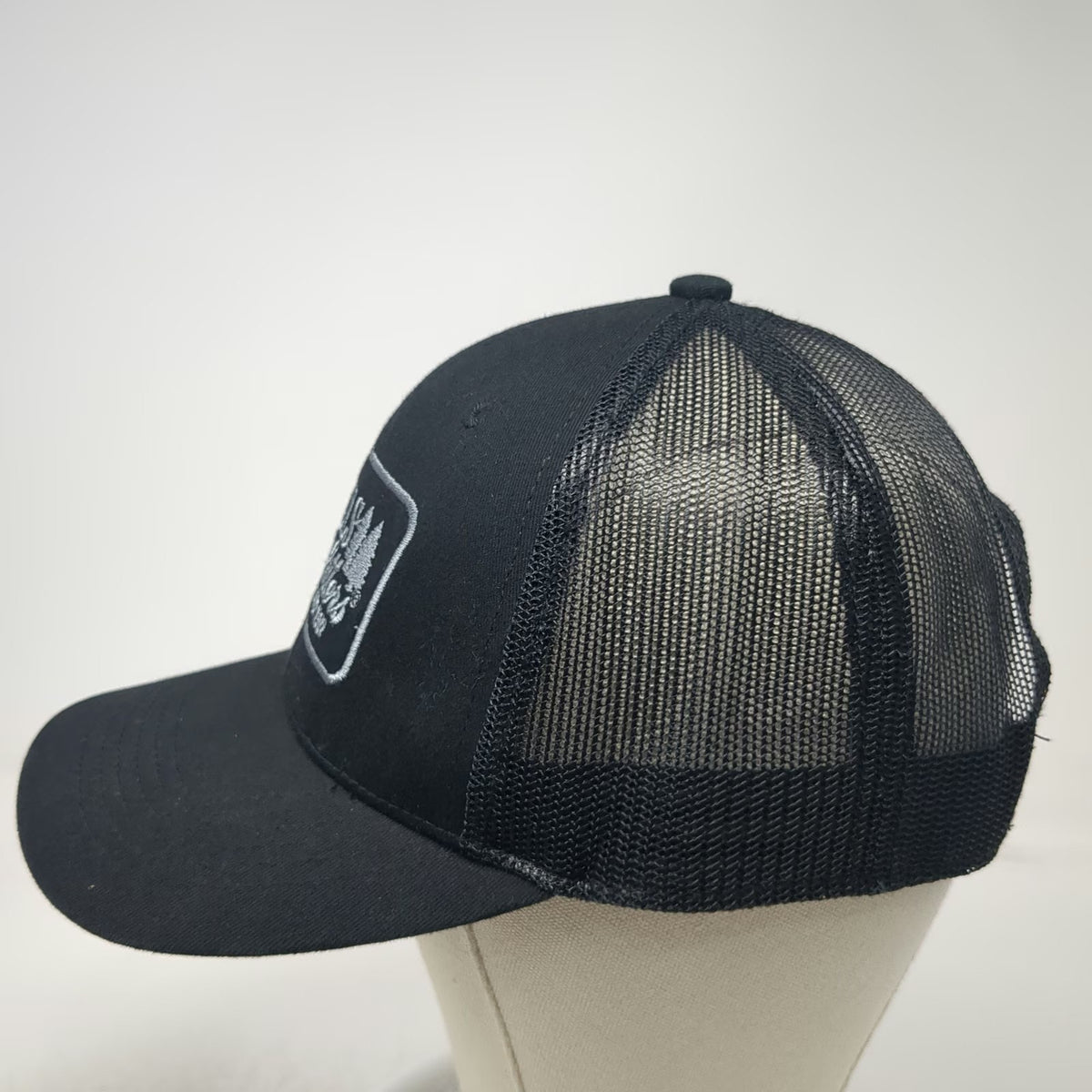 Outdoor Cap Trucker Hat Black One Size Snapback Mesh Scheels Outfitters Patch