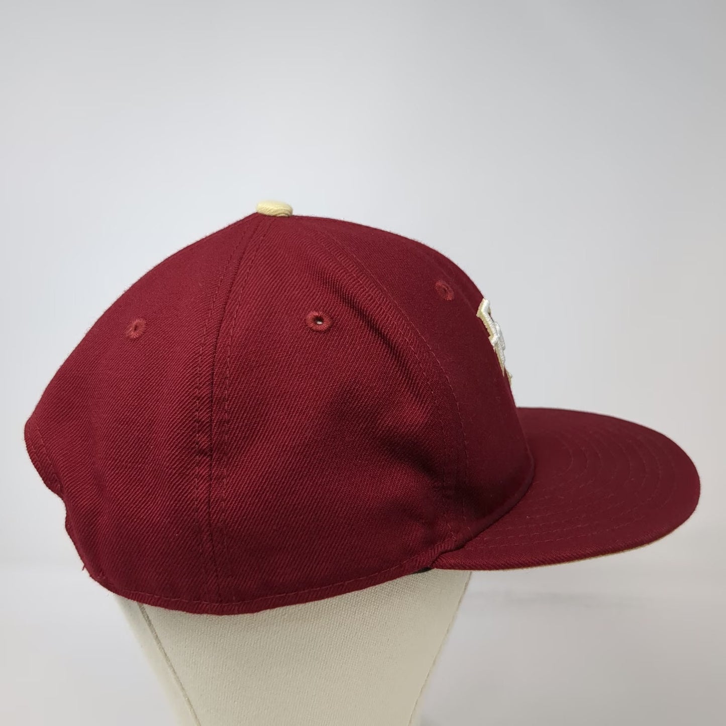 Florida State Seminoles NCAA New Era Snapback Red One Size Hat Wool Gold 9FIFTY