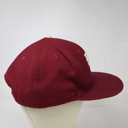 Florida State Seminoles NCAA New Era Snapback Red One Size Hat Wool Gold 9FIFTY