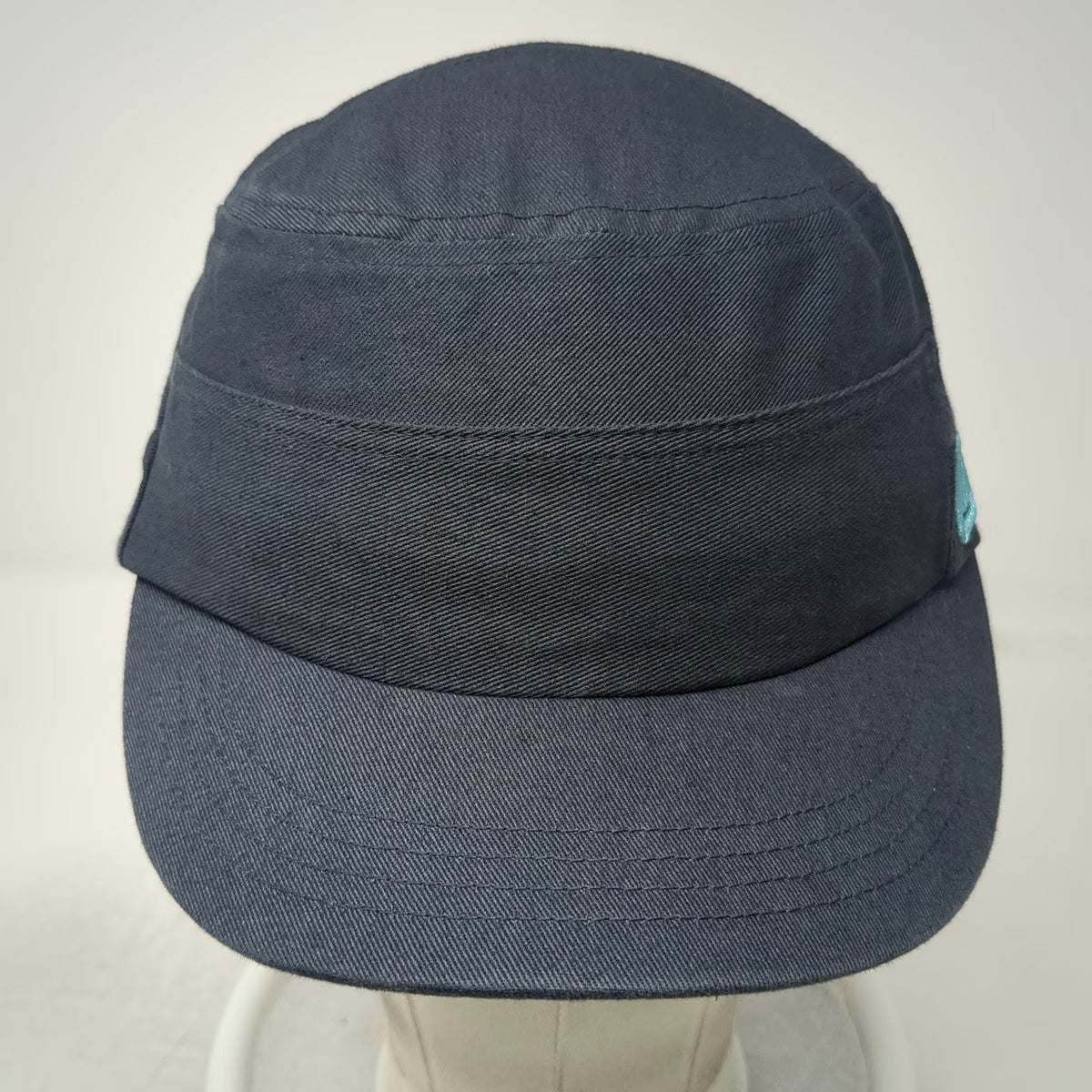 Adidas Army Cap Gray One Size Adjustable Cotton Hat Slideback Blue Patch Logo
