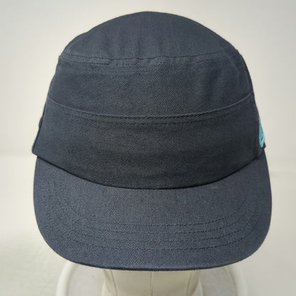 Adidas Army Cap Gray One Size Adjustable Cotton Hat Slideback Blue Patch Logo