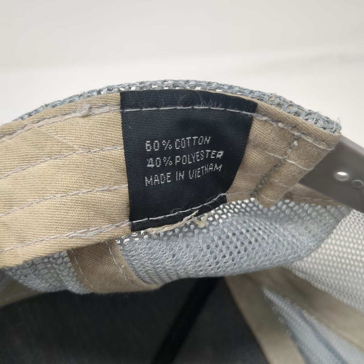 TravisMathew Trucker Hat Gray OSFM Mesh Back Snapback Striped California Logo