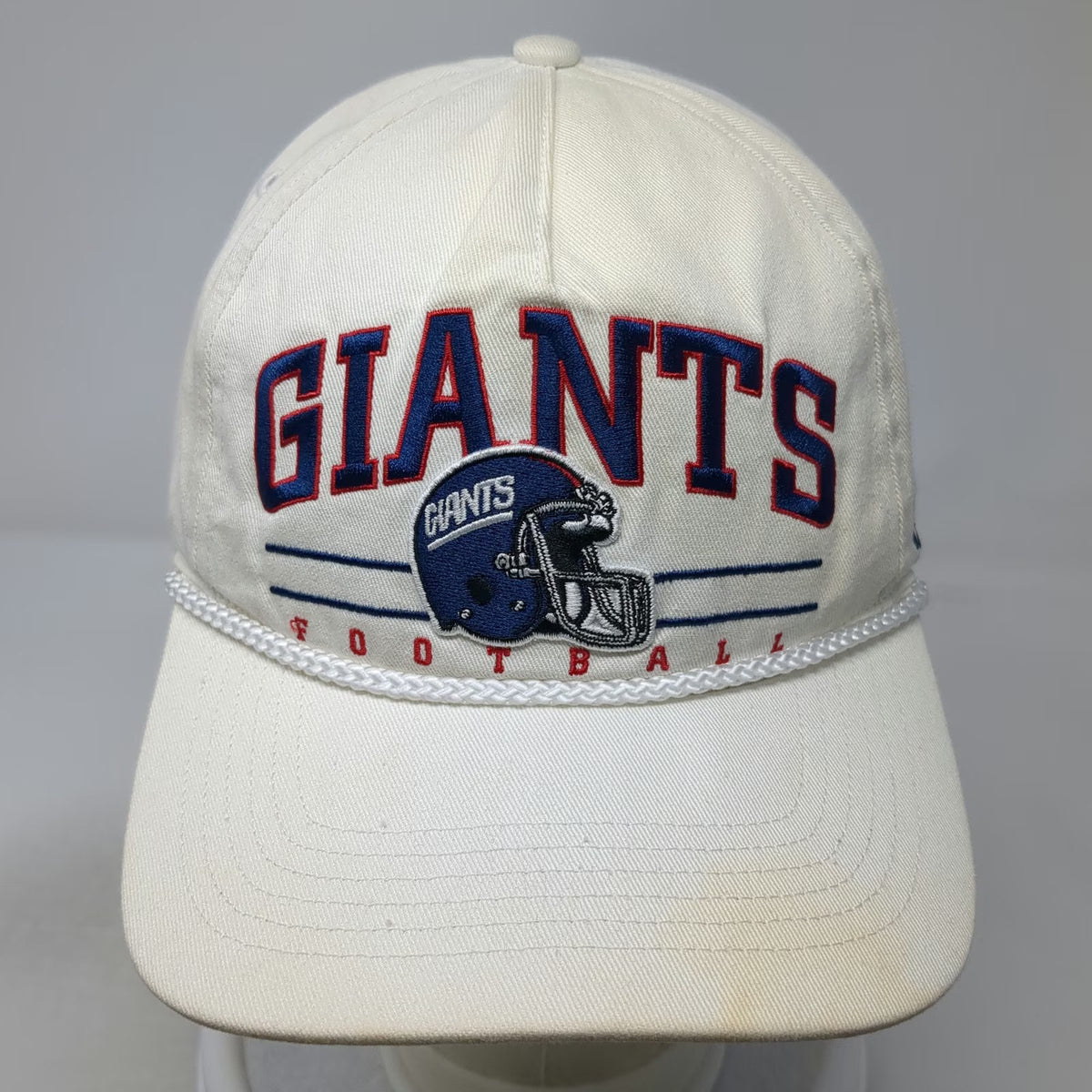 New York Giants NFL '47 5 Panel White One Size Hat Rope Football Helmet Logo