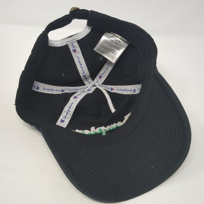 Champion Spell Out Slideback Hat Black One Size Adjustable Embroidered