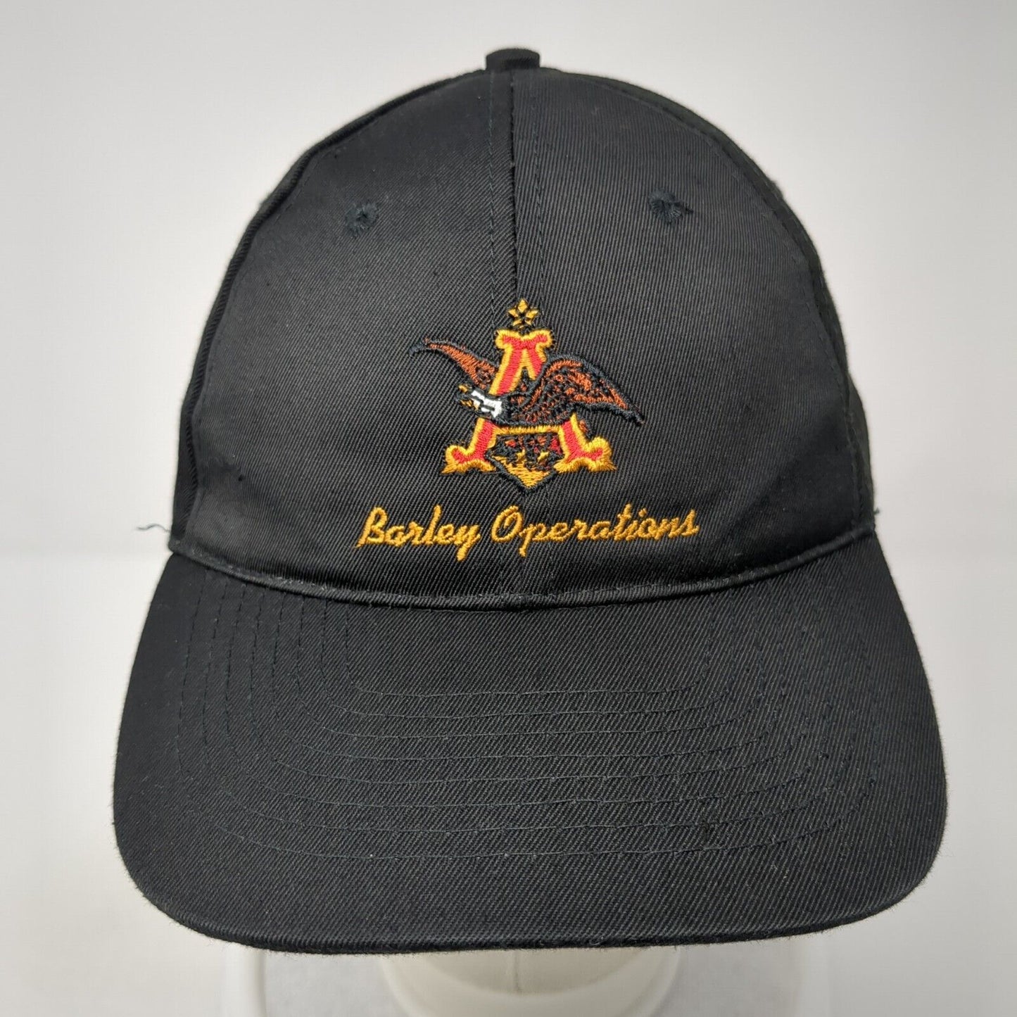 Barley Operations Strapback Hat Black One Size Adjustable Embroidered Hit Wear