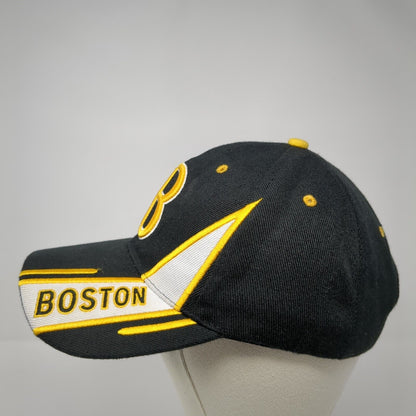 Boston Strapback Hat Black One Size Embroidered Bay State Apparel