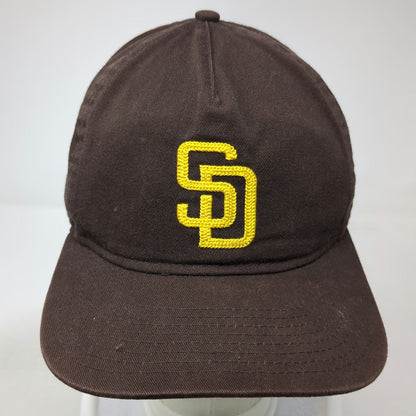 San Diego Padres MLB New Era 5 Panel Brown One Size Snapback Hat Embroidered SD