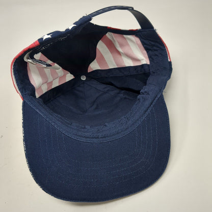 USA Flag Snapback Hat Multicolor S/M 4-7 Adjustable Place 6 Panel
