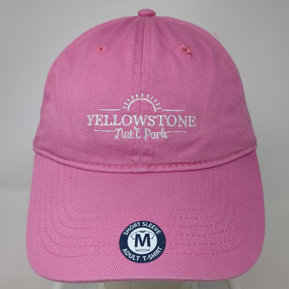Ouray Baseball Cap Pink One Size Yellowstone National Park Cotton Strapback Hat