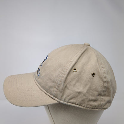 Western Alaska Sport Fishing Slideback Hat Tan OS Adjustable Embroidered Ivory