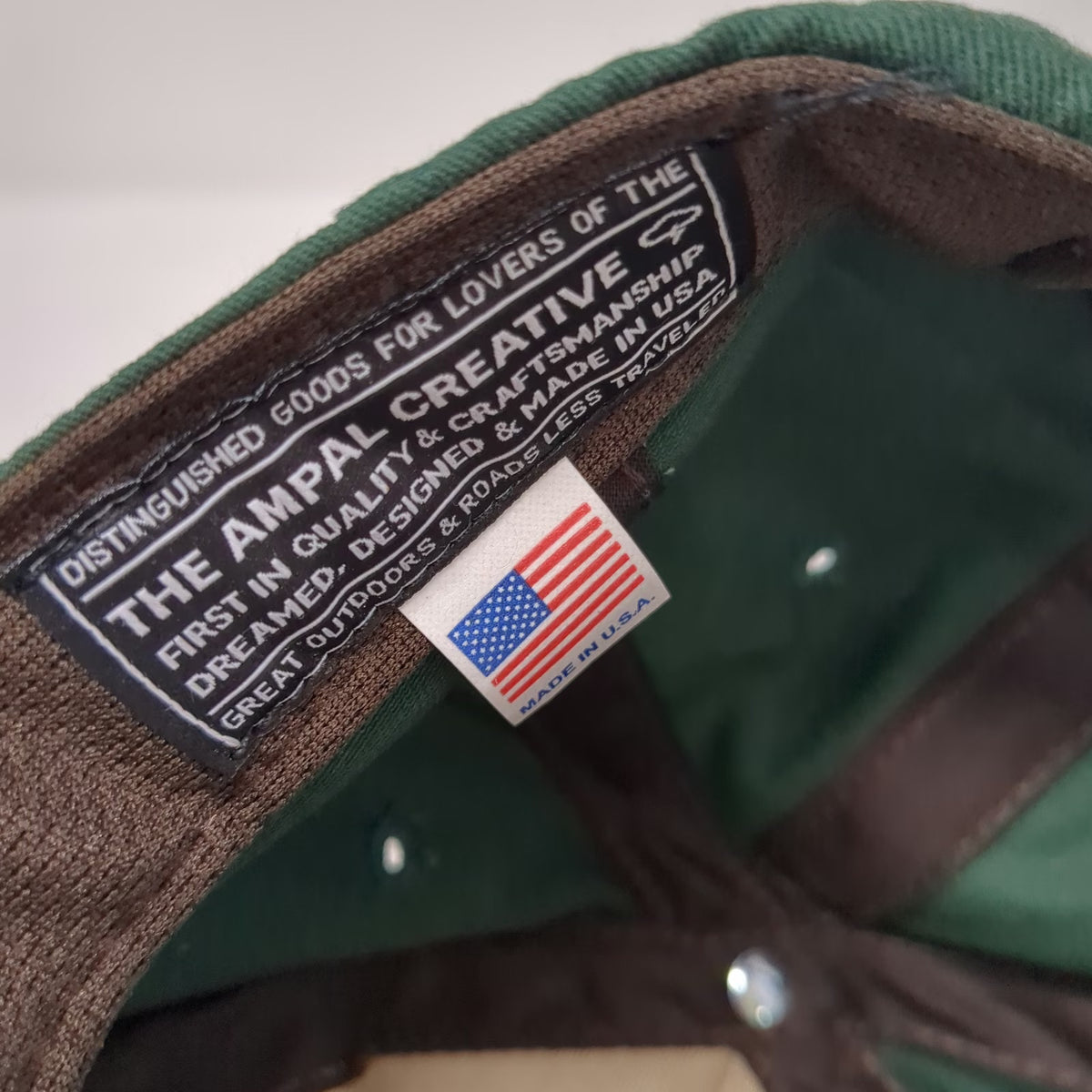 The Ampal Creative 5 Panel Green One Size Jack Taylor Hat Cloud 15 USA Made