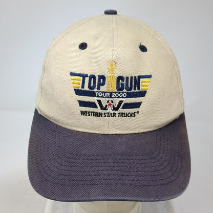 Falcon Western Star Trucks Top Gun Tour 2000 CAT Hat Beige Blue OS Baseball Cap