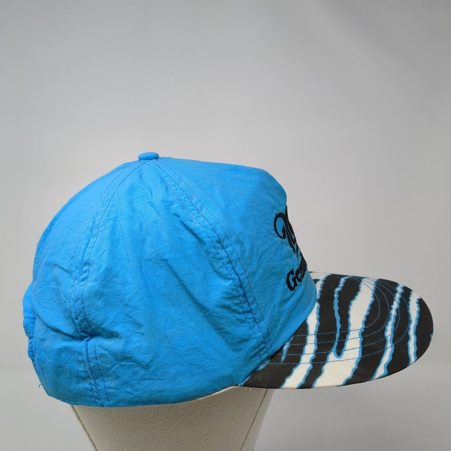 Miller Genuine Draft Snapback Hat Blue One Size Adjustable Striped