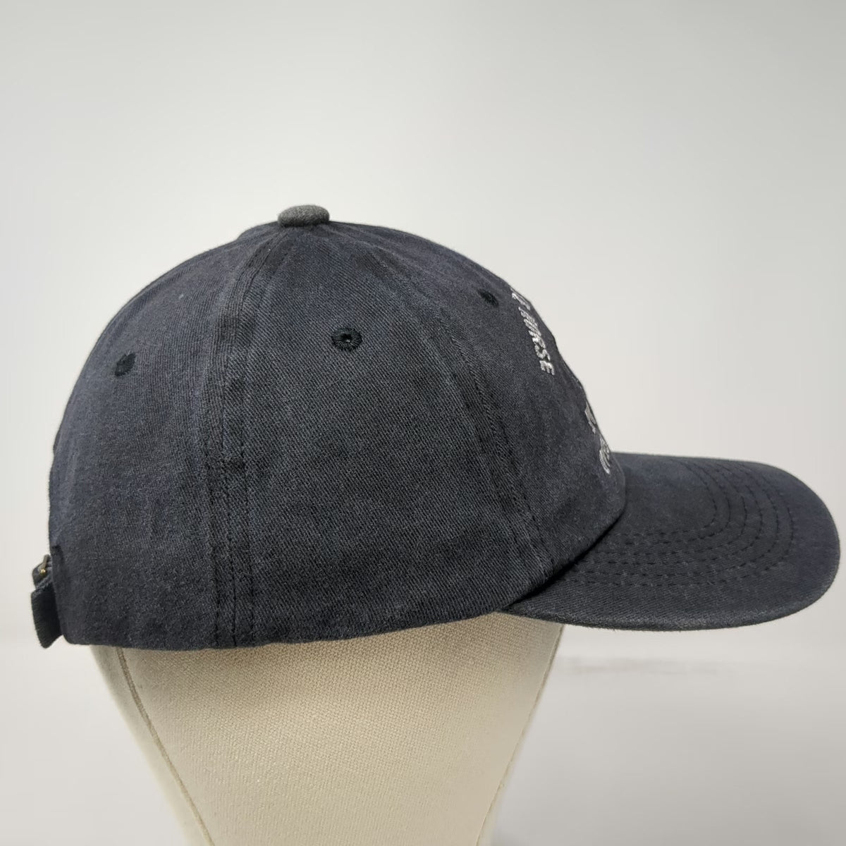 Gray Baseball Cap One Size Back On The Horse Joke Graphic Slideback Novelty Hat