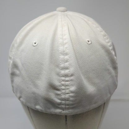 TravisMathew Baseball Cap White One Size Palm Tree Patch Golf Flexfit Sport Hat
