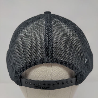 Trinity Snapback Trucker Hat Black One Size Adjustable Mesh Back Richardson