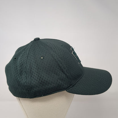 Richardson Fitted Hat Green 7 1/2 Embroidered Logo Solid Vent Holes